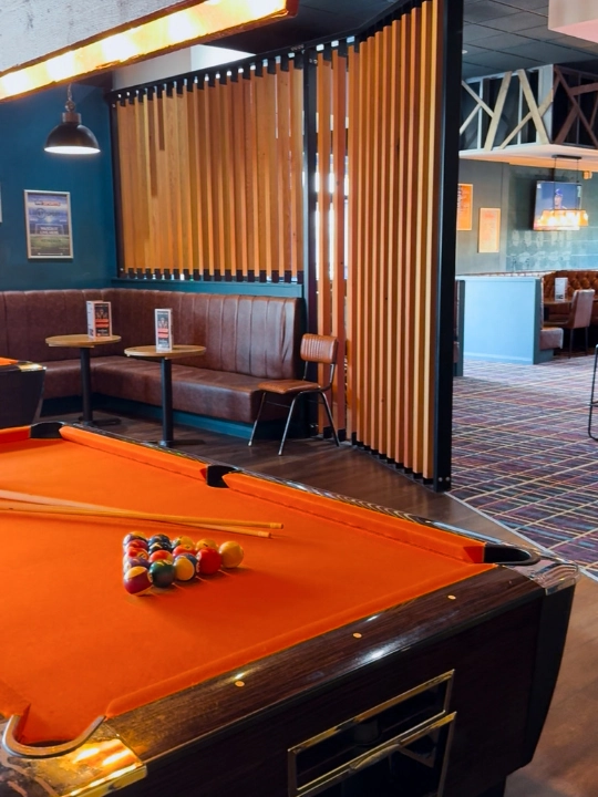 american pool table at woking superbowl