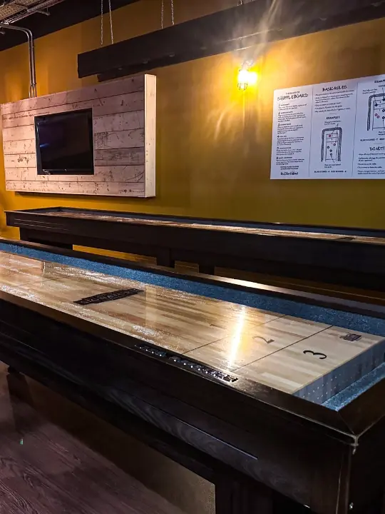 shuffleboard at woking superbowl